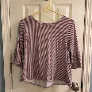 Striped Half Sleeve Dress Too